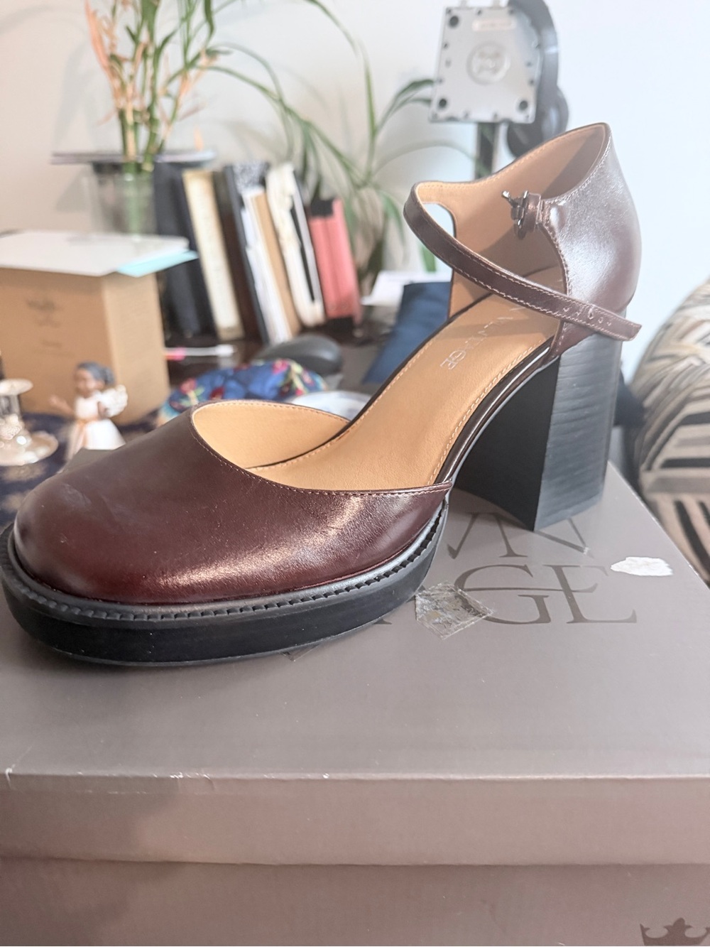 Crown Vintage Brown Platform Heels